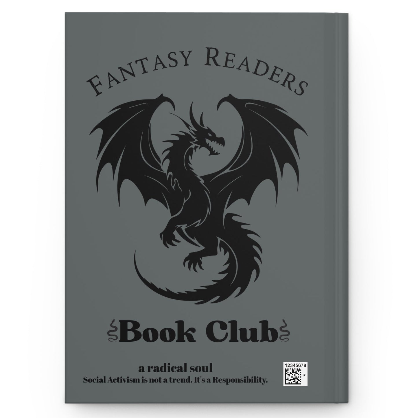 Fantasy Readers Book Club Dragon Design Hardcover Journal