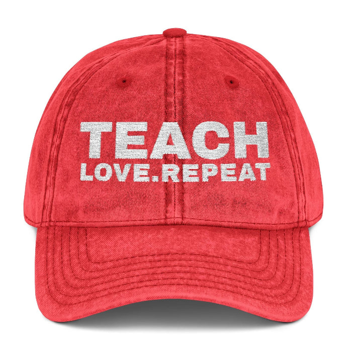 Personalized Teacher Embroidered Vintage Baseball Cap