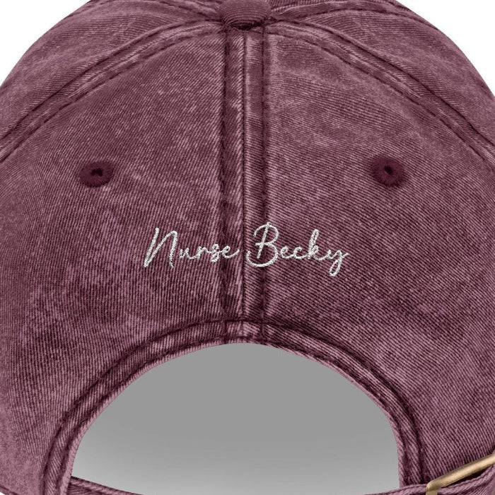 Nurse Gift Customizable Embroidered Vintage Baseball Cap