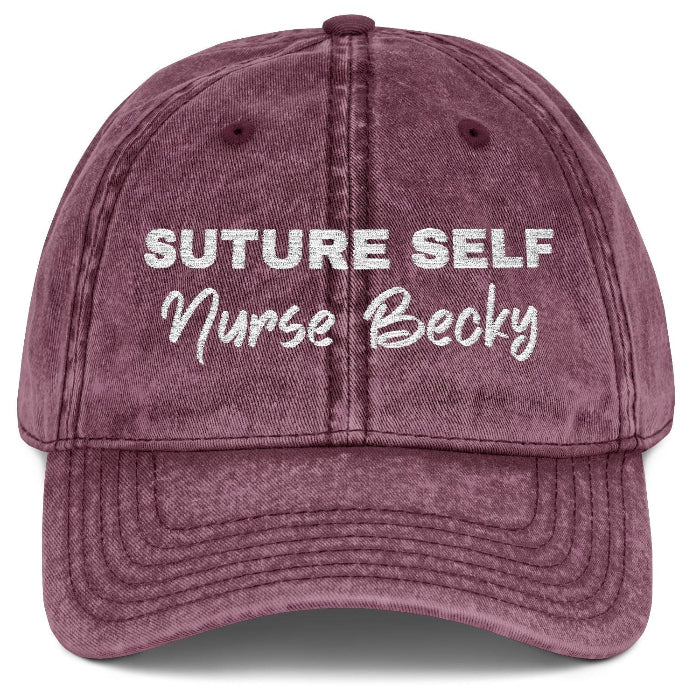 Customized Nurse Medical Staff Vintage Embroidered Cap