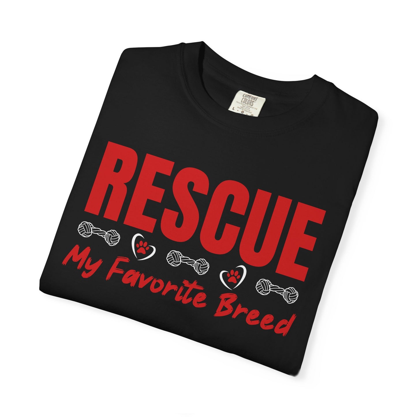 My Favorite Breed Rescue Dog Lover Comfort Colors T-Shirt