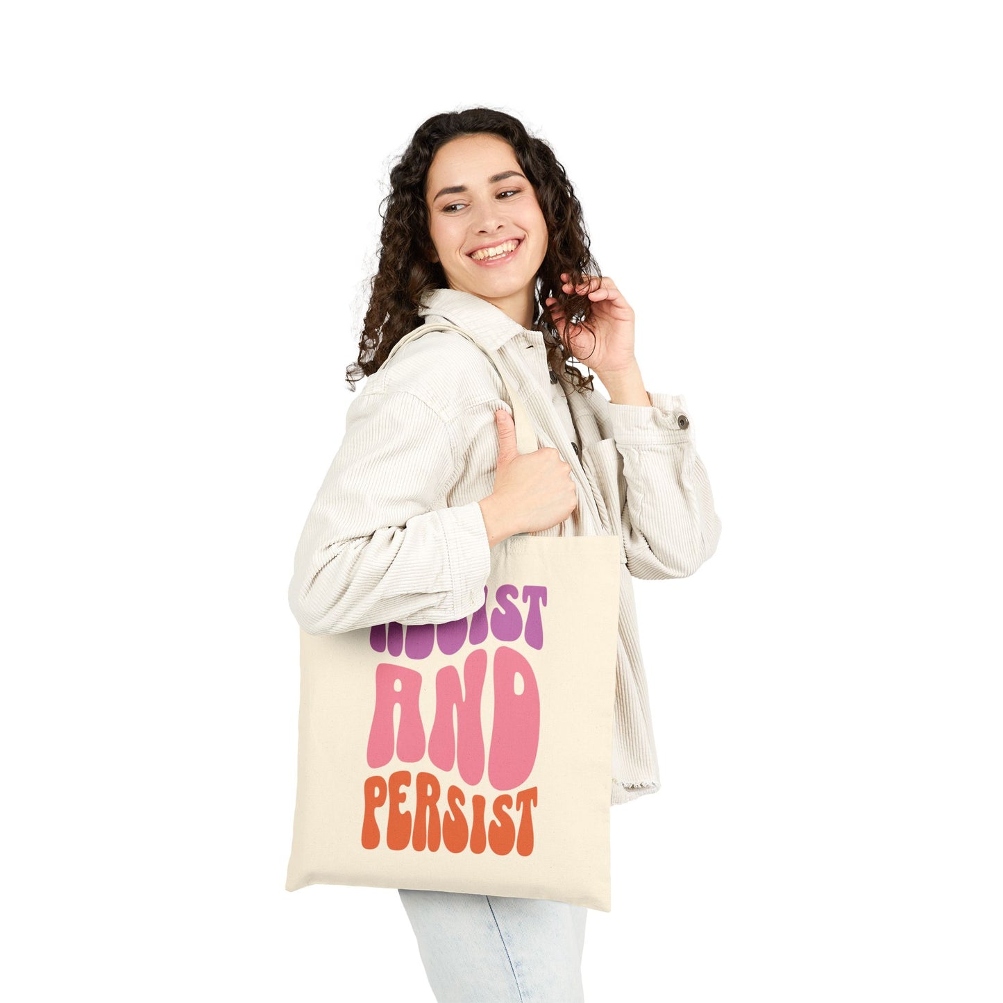 Resist and Persist Cotton Canvas Tote Bag