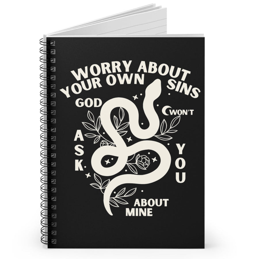 Worry About Your Own Sins Spiral Notebook