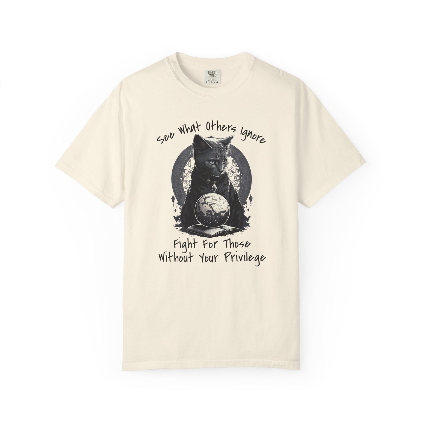 Social Activist Mystical Cat-Themed Unisex Comfort Colors T-Shirt