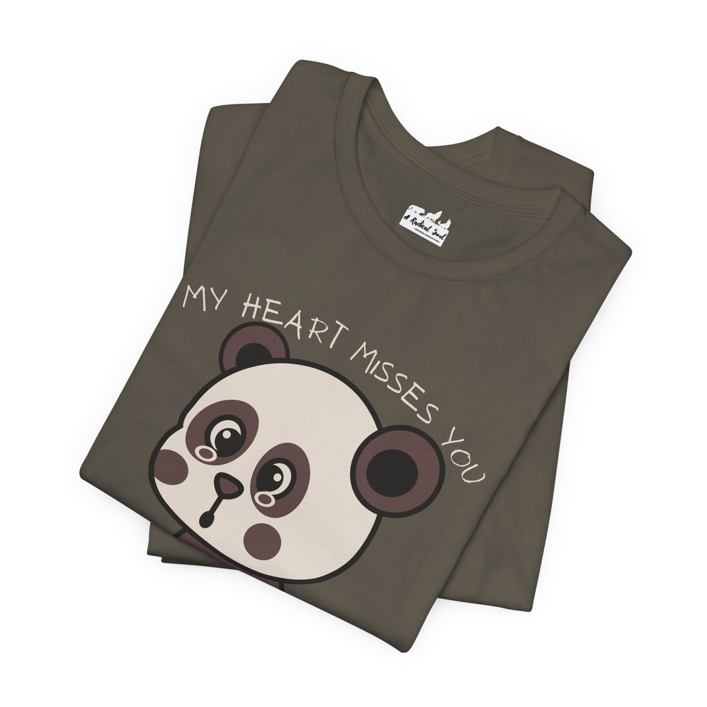 My Heart Misses You Adorable Bear Graphic Grief T-Shirt
