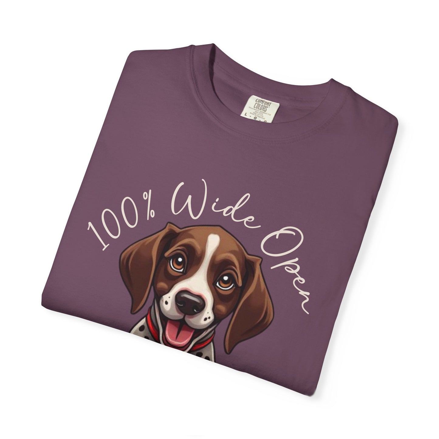 Funny GSP T-Shirt 100% Wide Open Puppy German Shorthaired Pointer Lover Gift