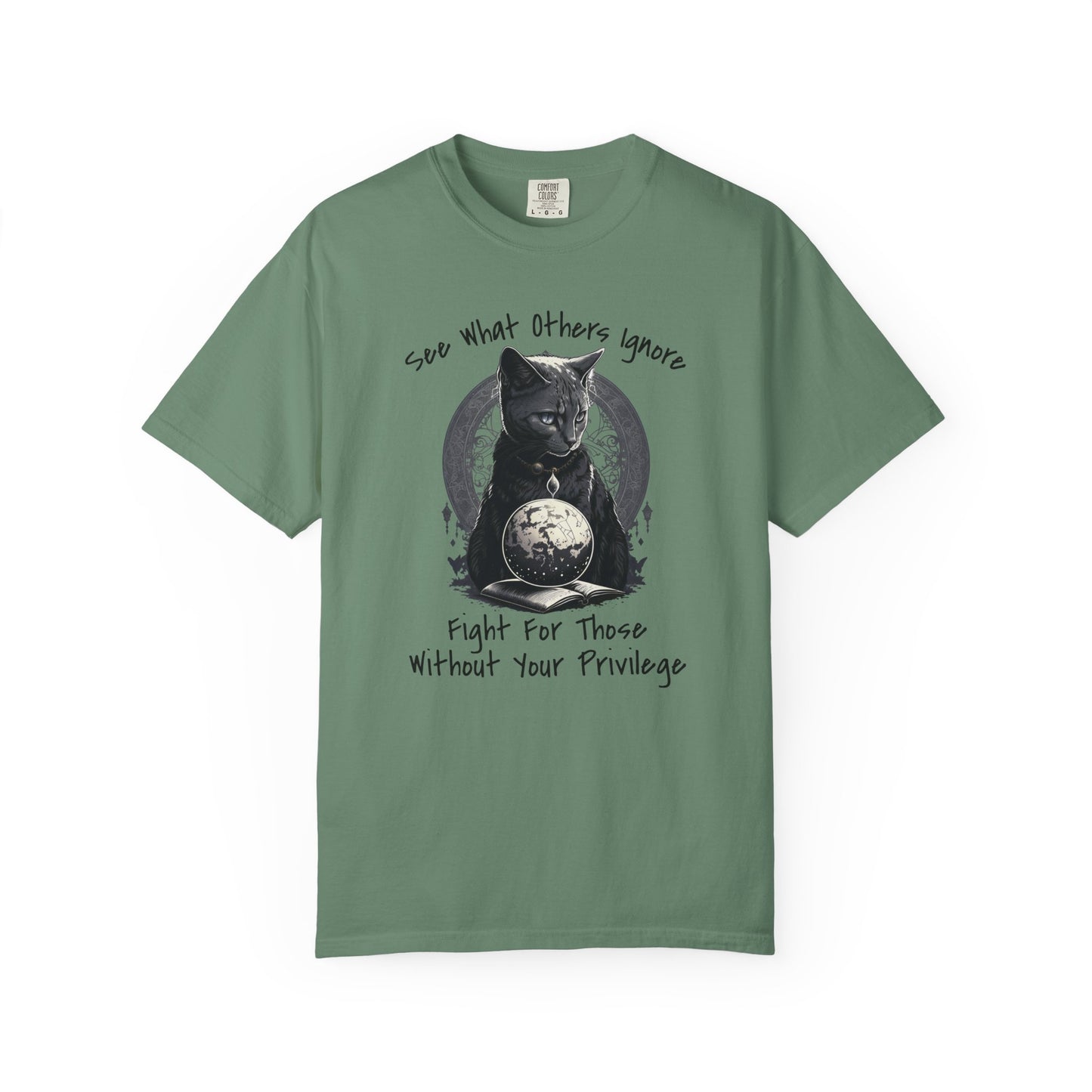 Social Activist Mystical Cat-Themed Unisex Comfort Colors T-Shirt