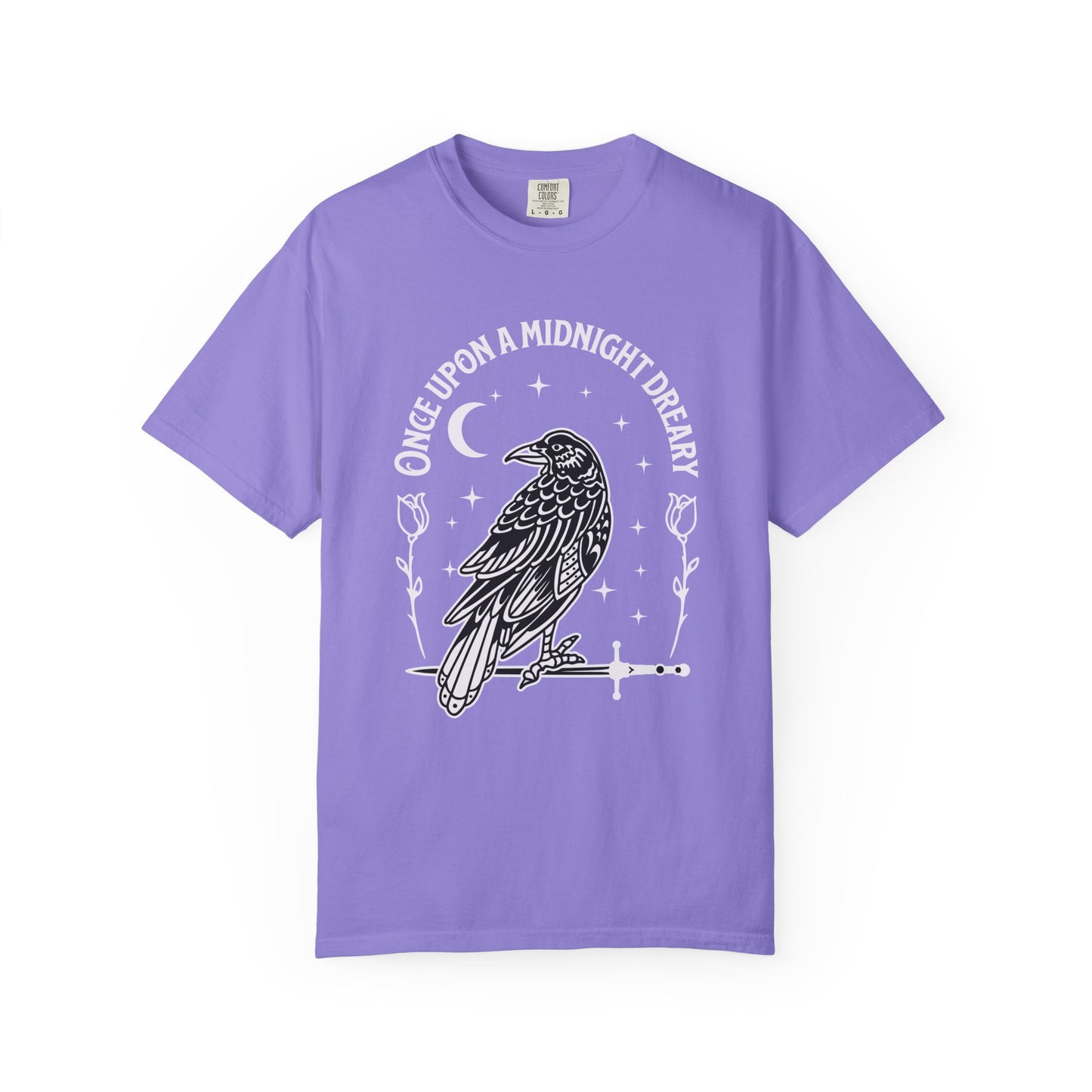 Edgar Allen Poe Raven Night T-Shirt — "Once Upon a Midnight Dreary" Gothic Poetry Tee