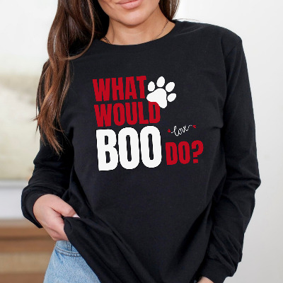 Hey Boo Dog Lover Long Sleeve T-Shirt