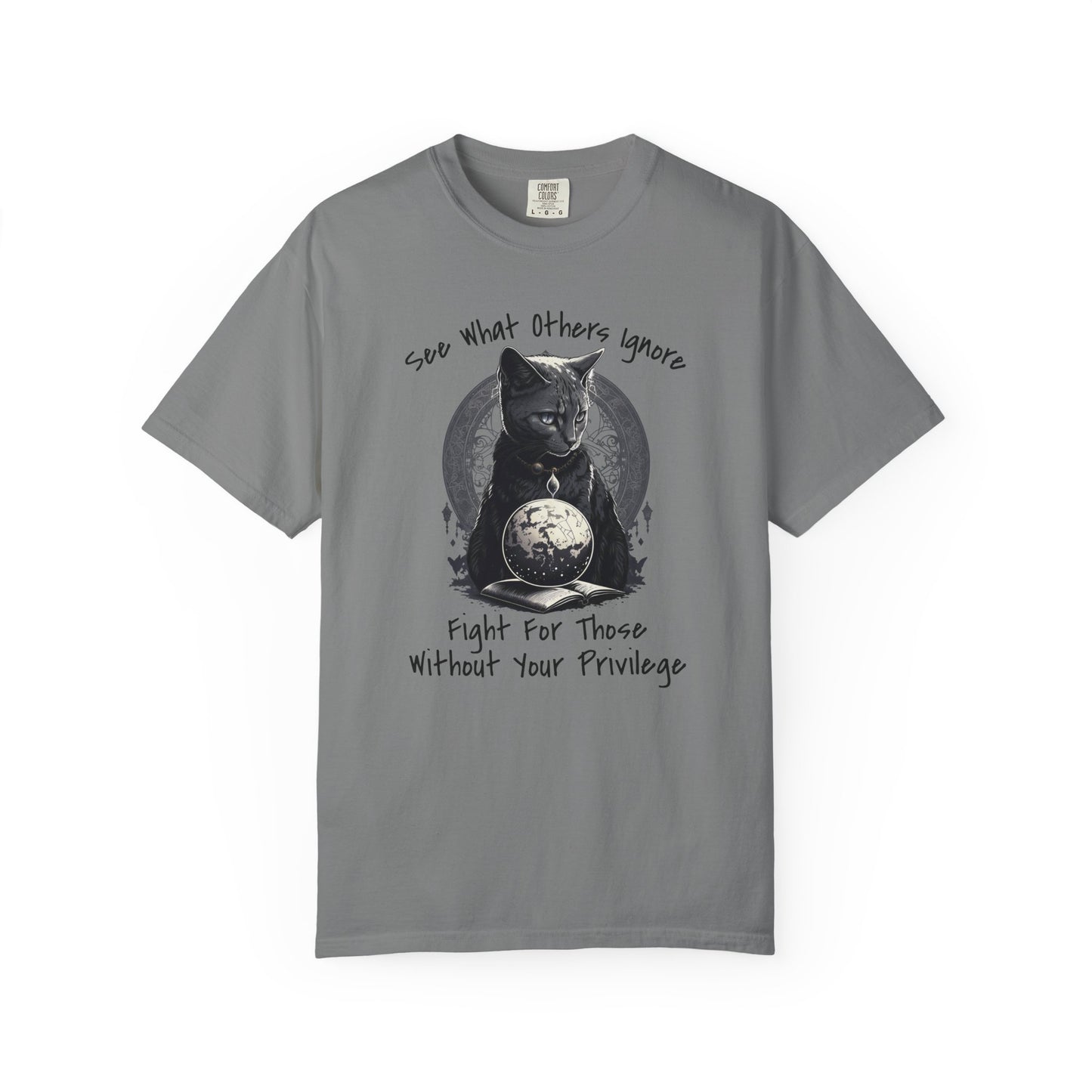 Social Activist Mystical Cat-Themed Unisex Comfort Colors T-Shirt