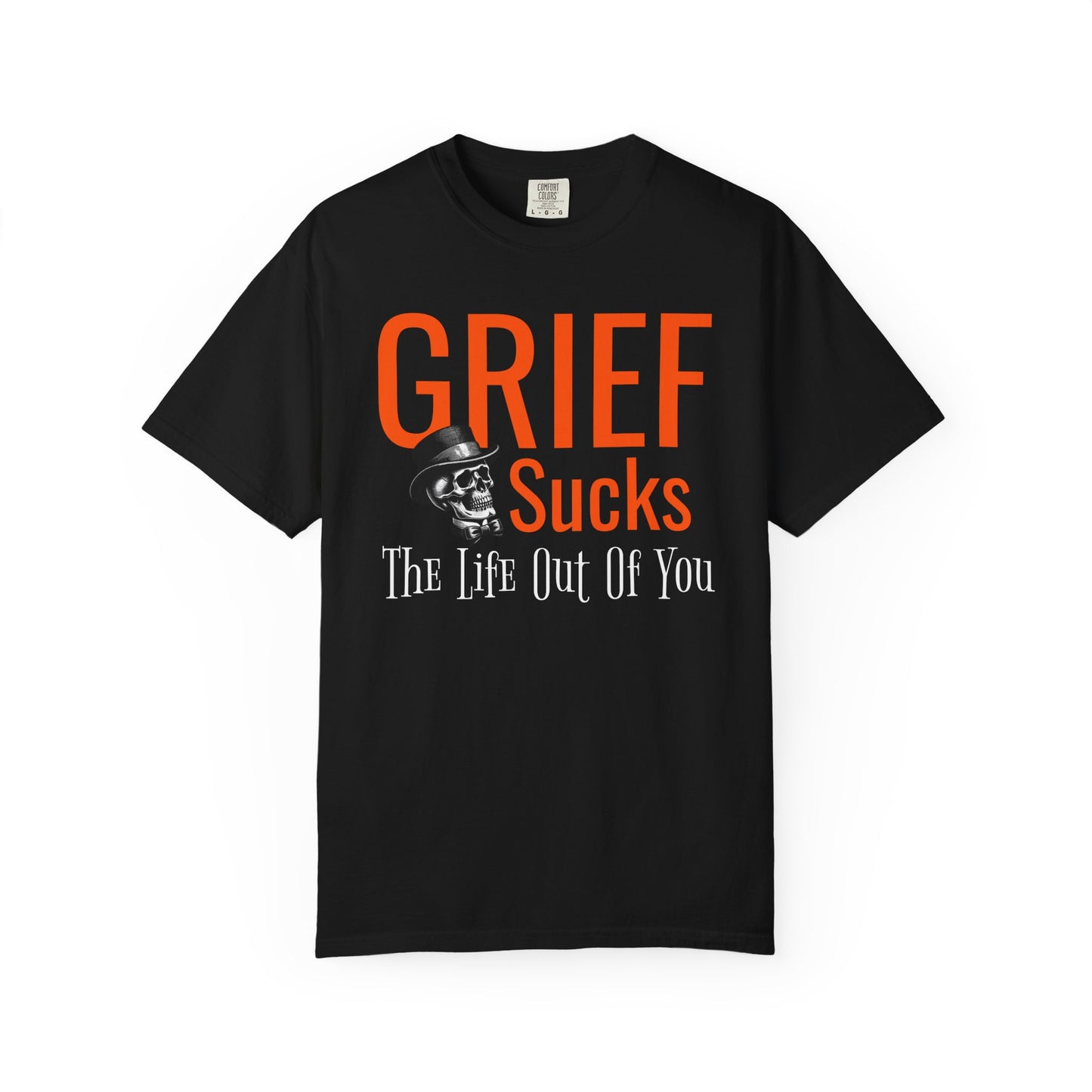 Grief Sucks Skull and Top Hat T-Shirt