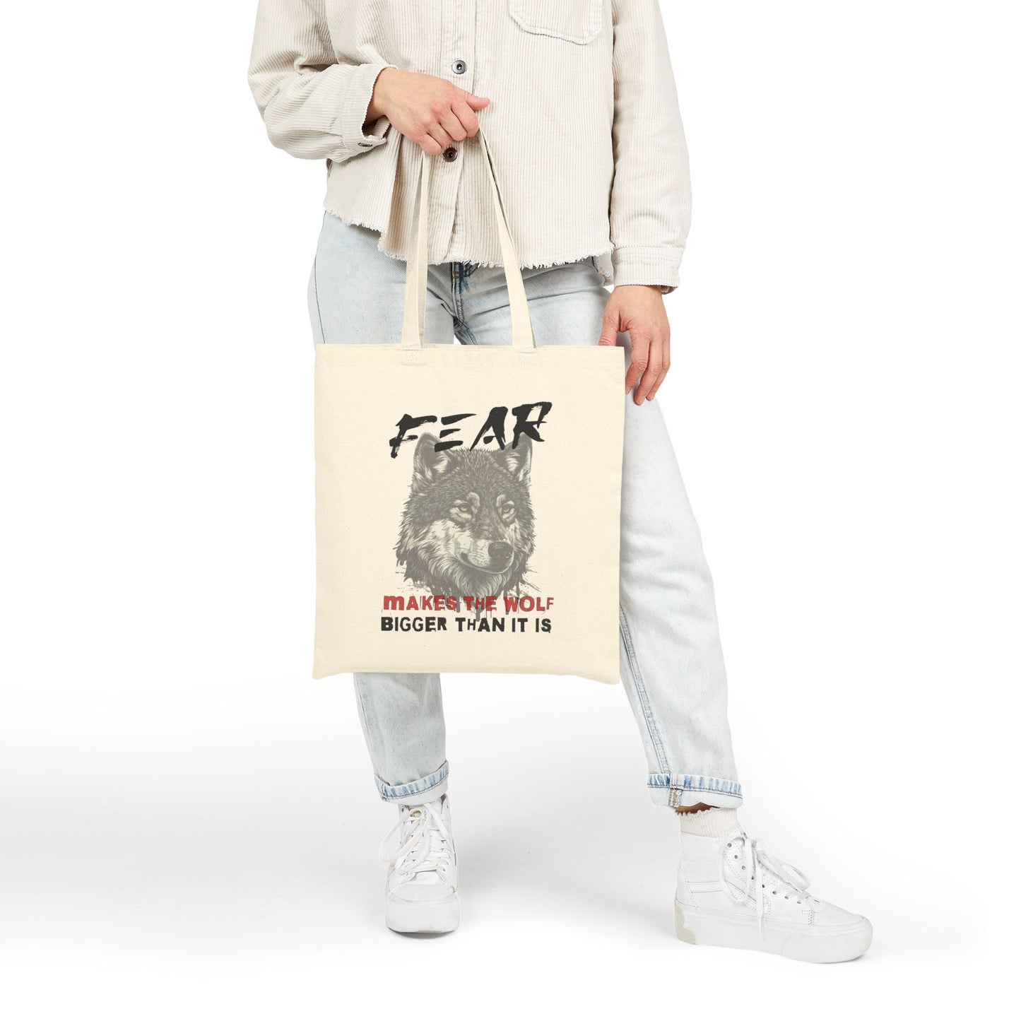 Fear Makes the Wolf Bigger Than It Is Cotton Canvas Tote Bag