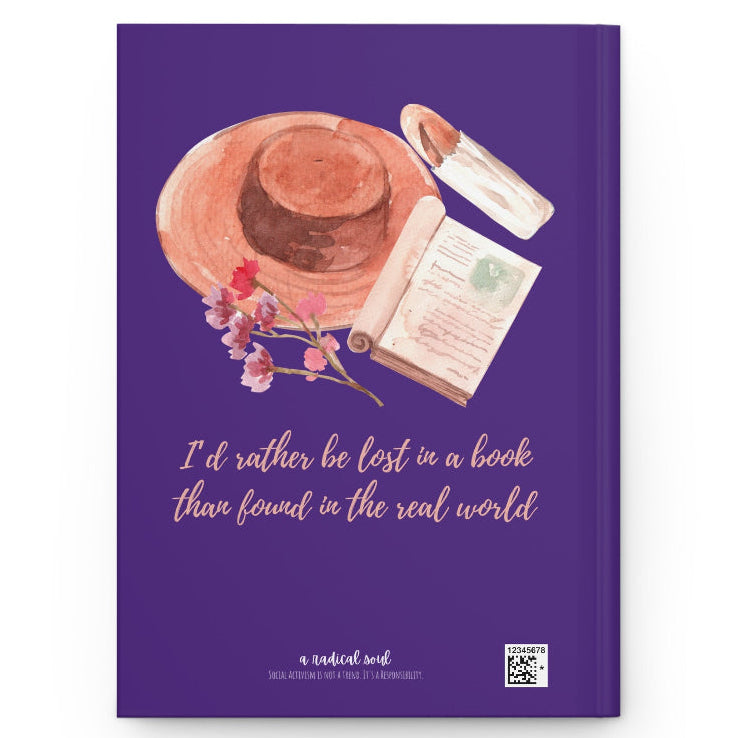 I'd Rather Be Lost in a Book Hat Literary Travel Notebook