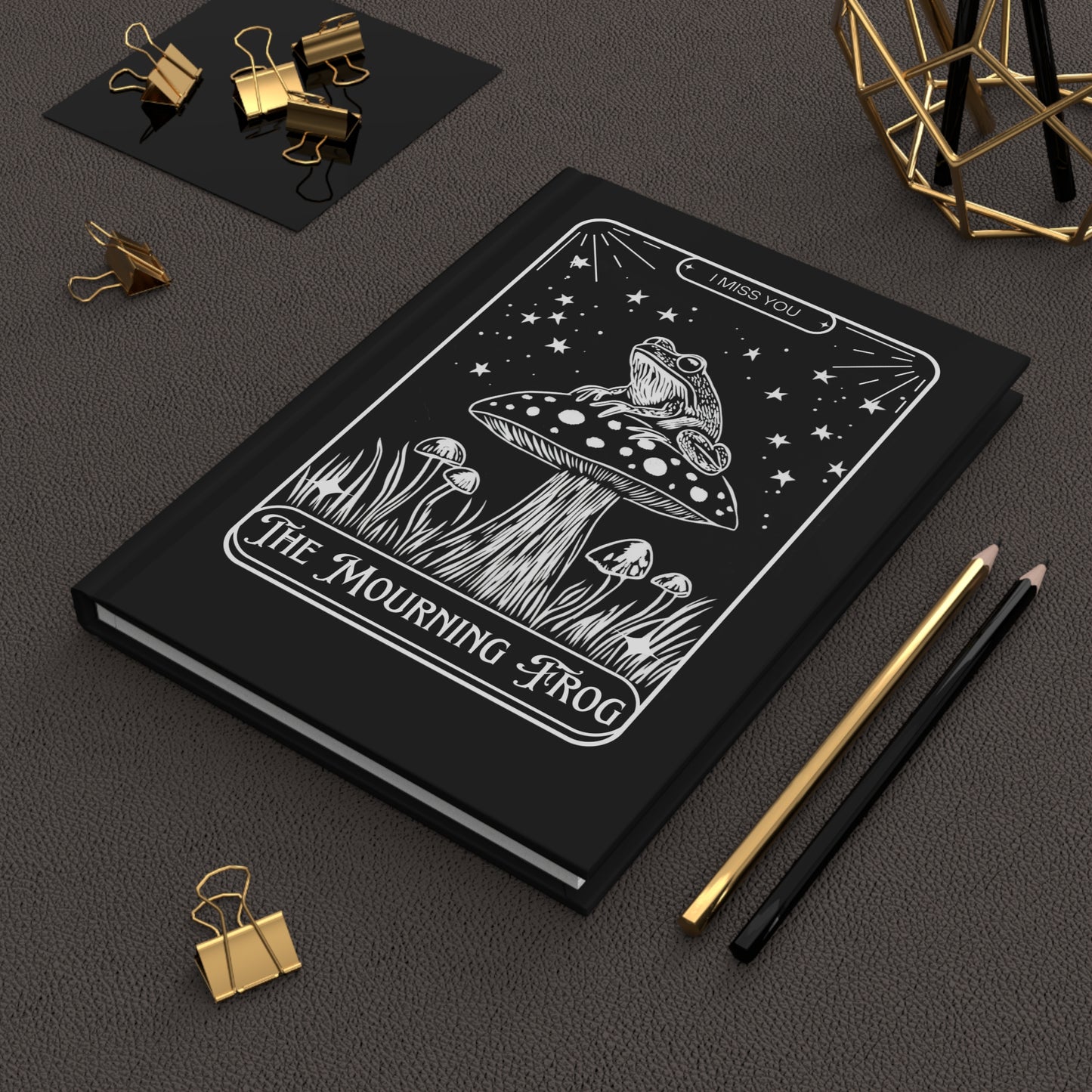 Mourning Frog Blank Lined Grief Hardcover Journal