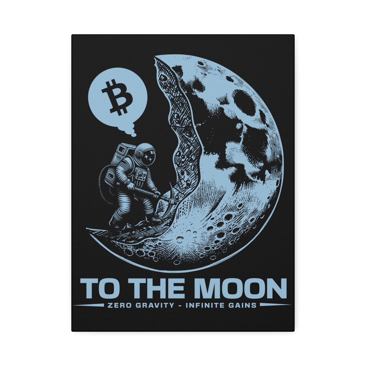To The Moon Crypto Canvas Art