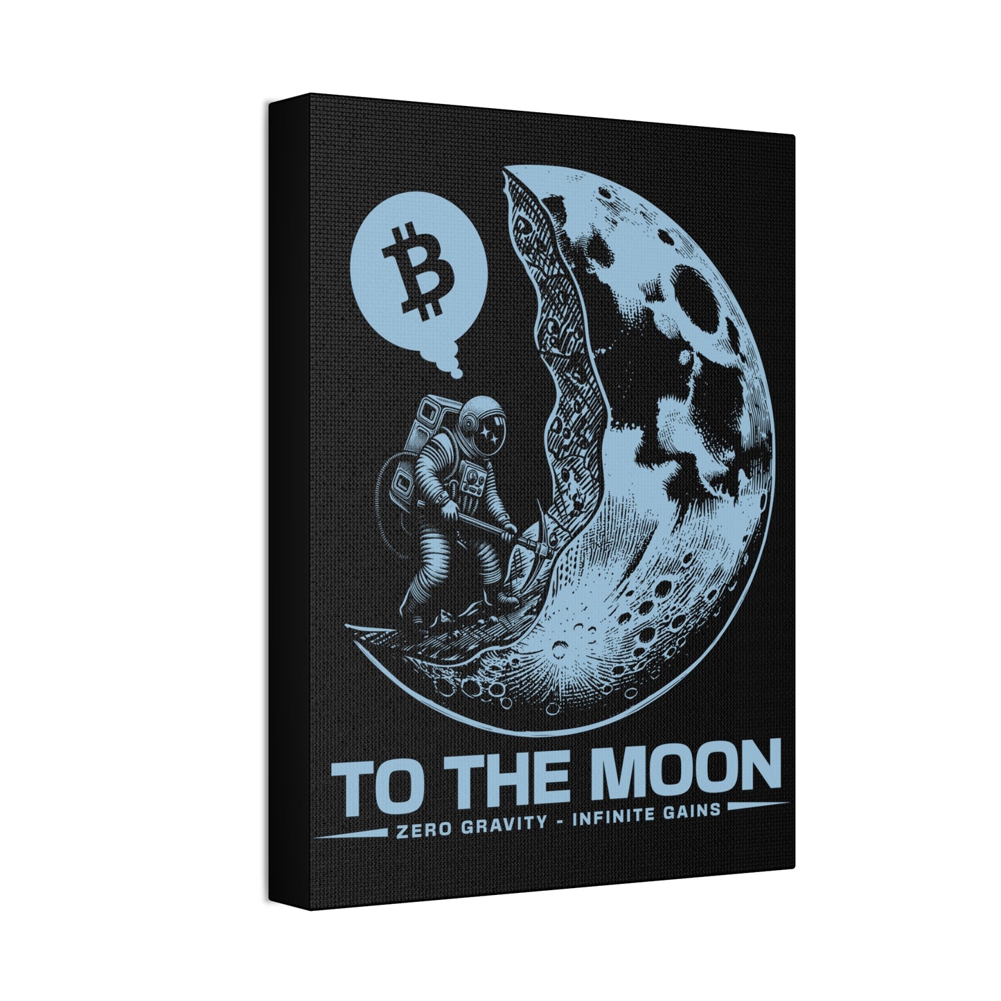 To The Moon Crypto Canvas Art