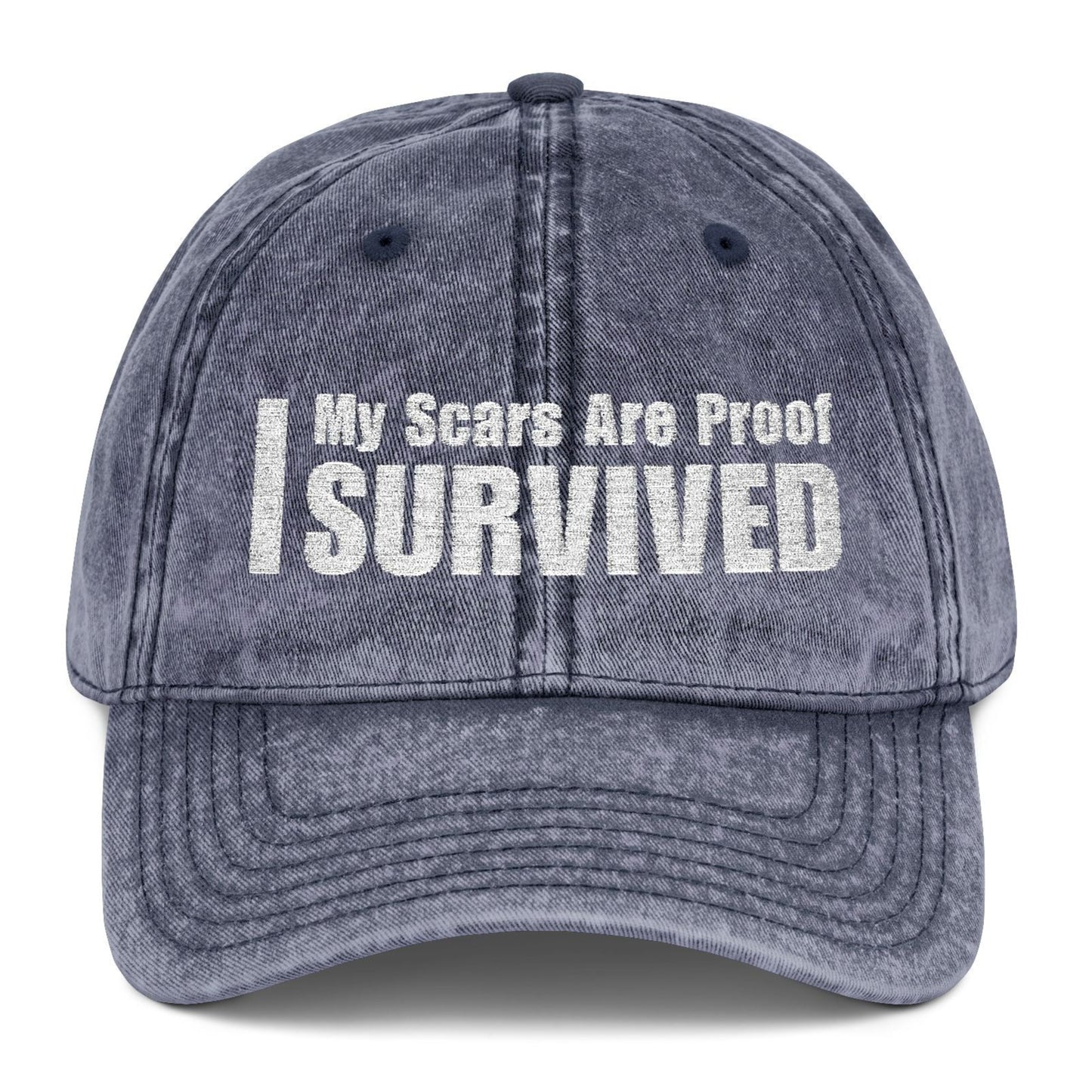 My Scars Are Proof I Survived Custom Survivor Vintage Embroidered Baseball Cap