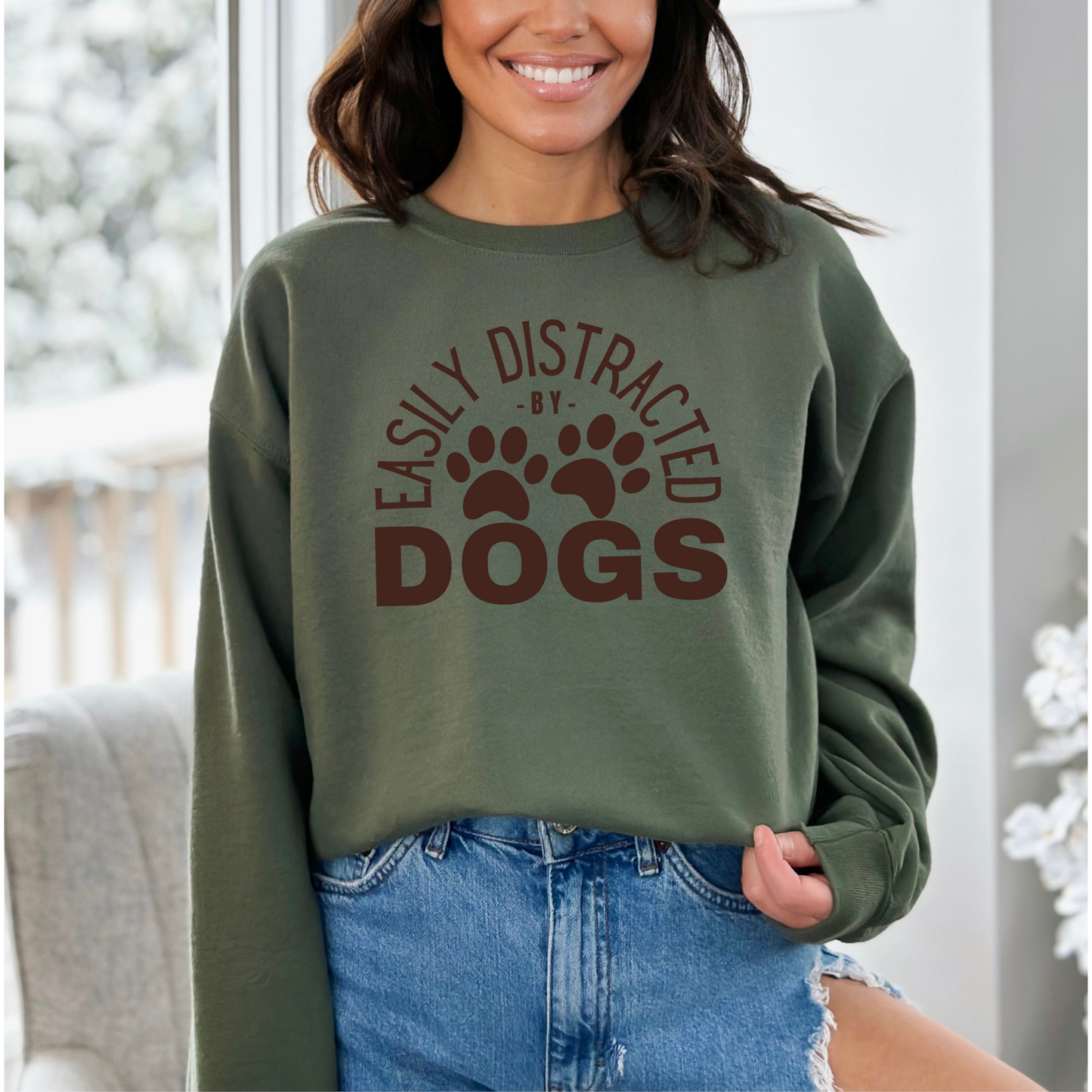 Easily Distracted by Dogs Sweatshirt