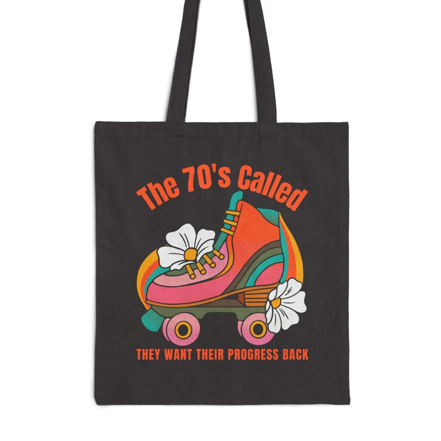 Politically Progressive Retro Feminist Roller Skate Tote Bag