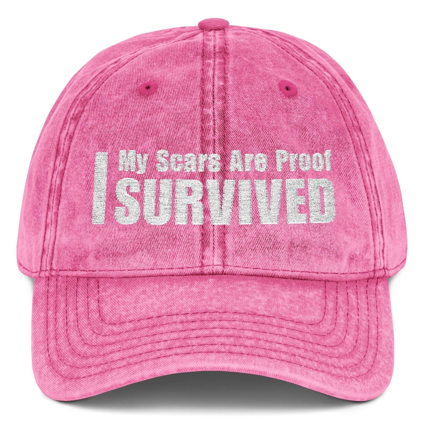 My Scars Are Proof I Survived Custom Survivor Vintage Embroidered Baseball Cap