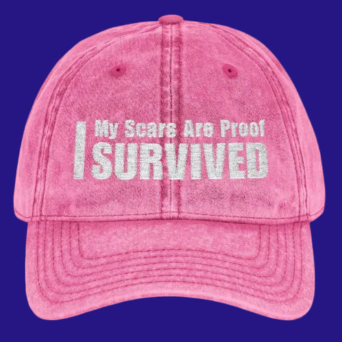 My Scars Are Proof I Survived Custom Survivor Vintage Embroidered Baseball Cap