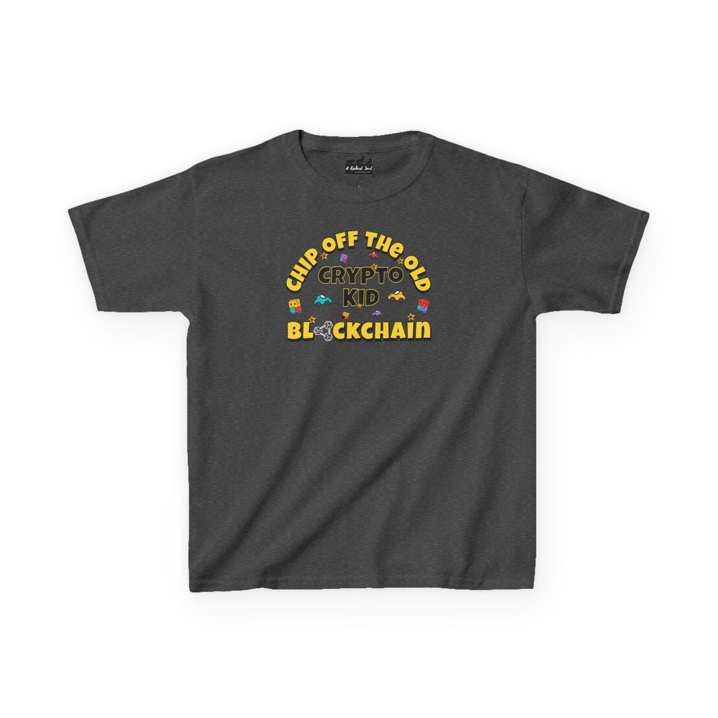 Chip off the old Blockchain Kids Heavy Cotton™ Tee, Gift for Children who are Future Techy's