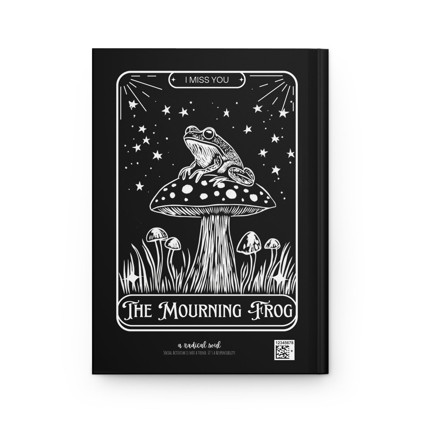 Mourning Frog Blank Lined Grief Hardcover Journal