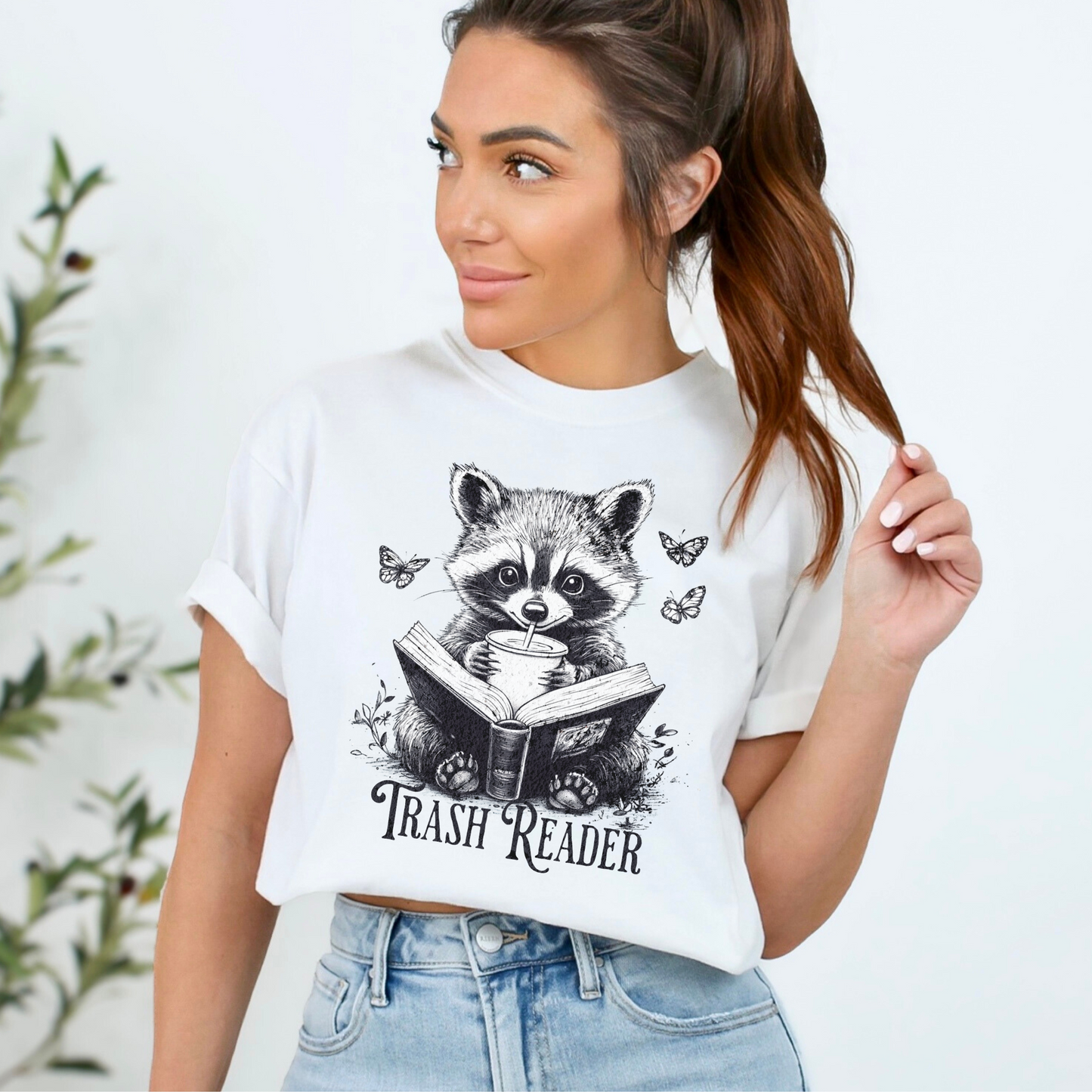 Trash Reader Raccoon Comfort Colors T-Shirt