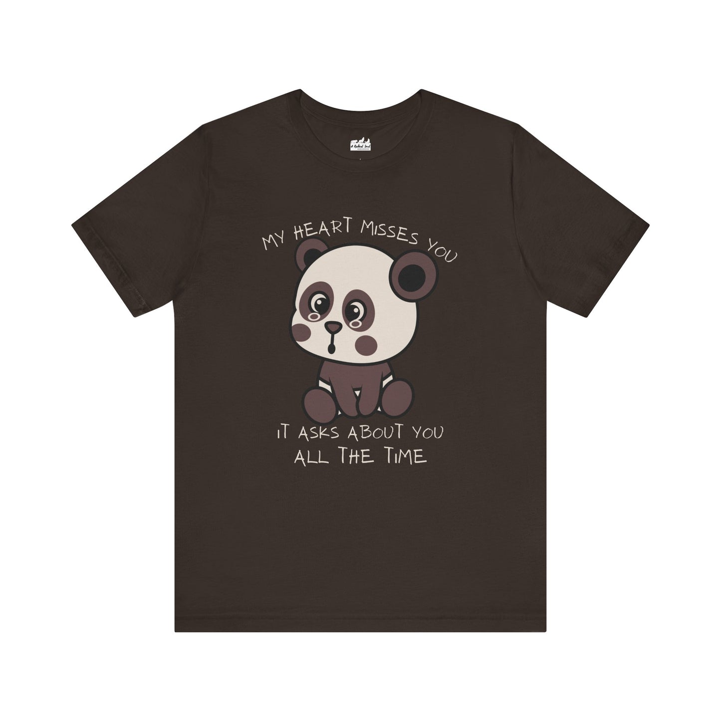 My Heart Misses You Adorable Bear Graphic Grief T-Shirt