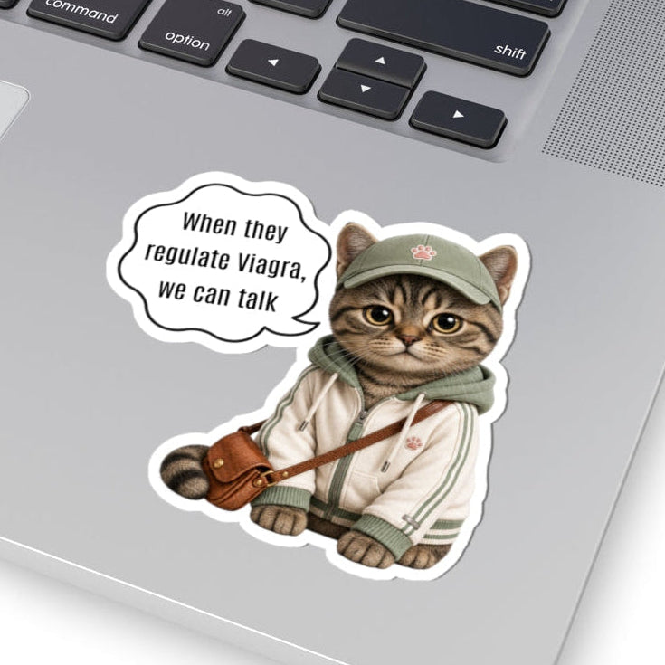 "When They Regulate Viagra, We Can Talk" — Pro-Choice Cat Sticker