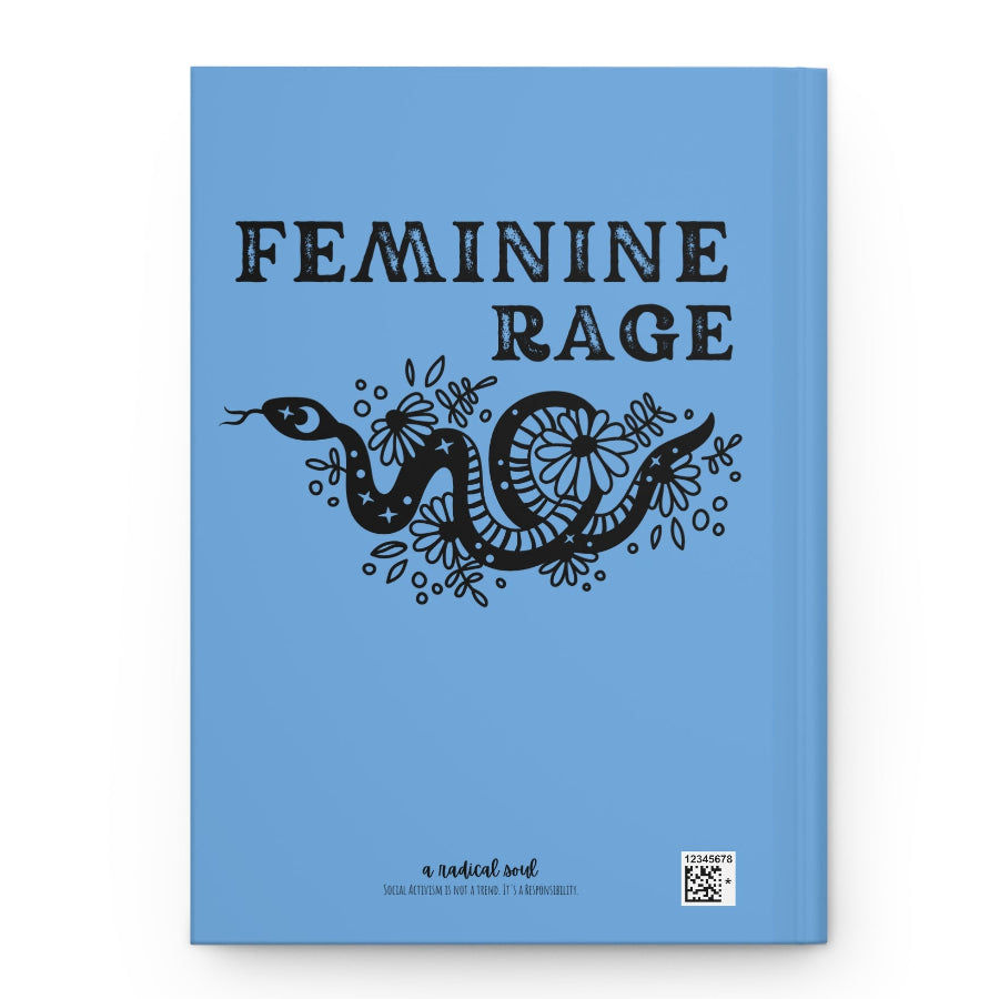 Feminine Rage Snake Graphic Floral Hardcover Notebook