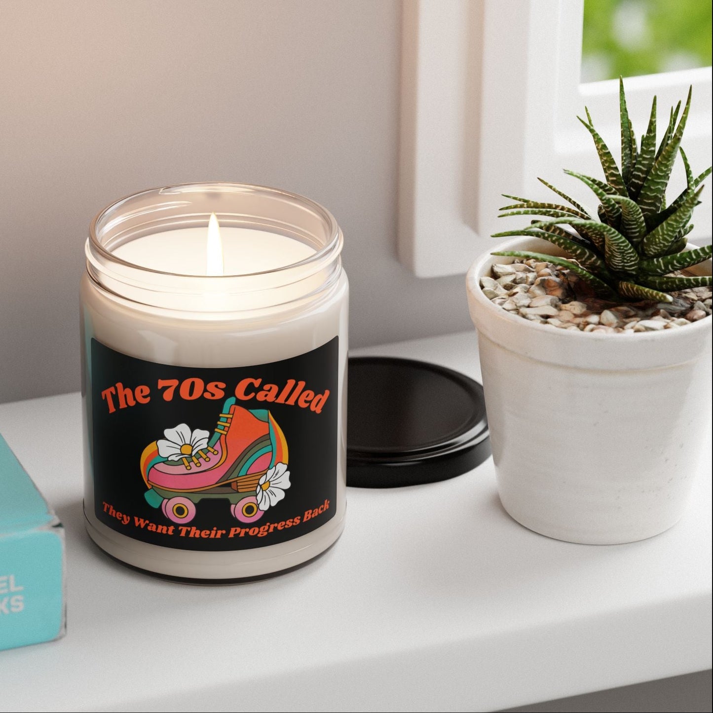 The 70's Called Retro Themed Feminist Scented Soy Candle