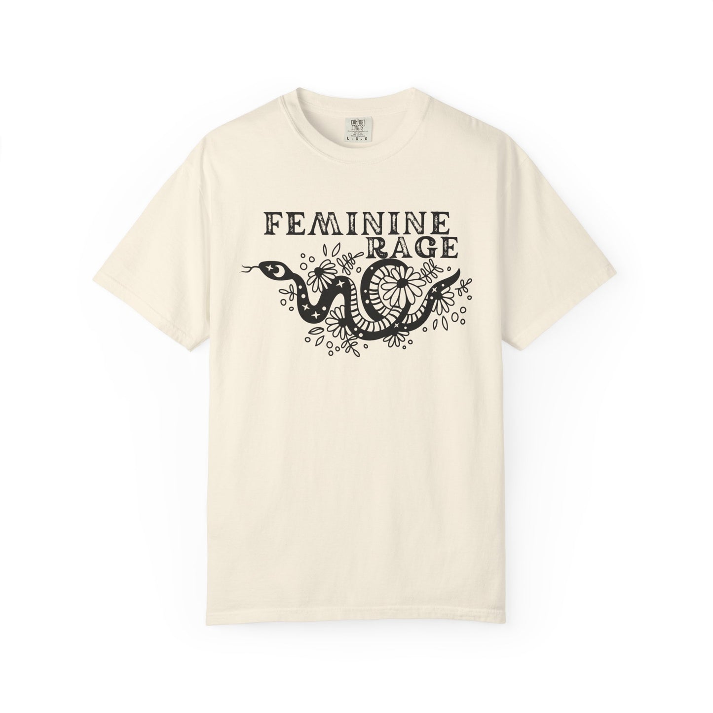 Feminine Rage Snake Theme Comfort Colors T-Shirt