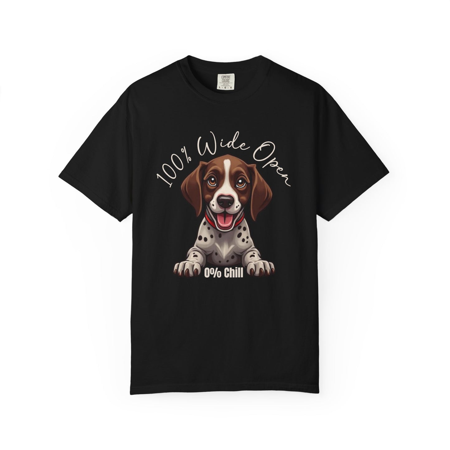 Funny GSP T-Shirt 100% Wide Open Puppy German Shorthaired Pointer Lover Gift