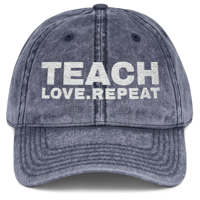 Personalized Teacher Embroidered Vintage Baseball Cap