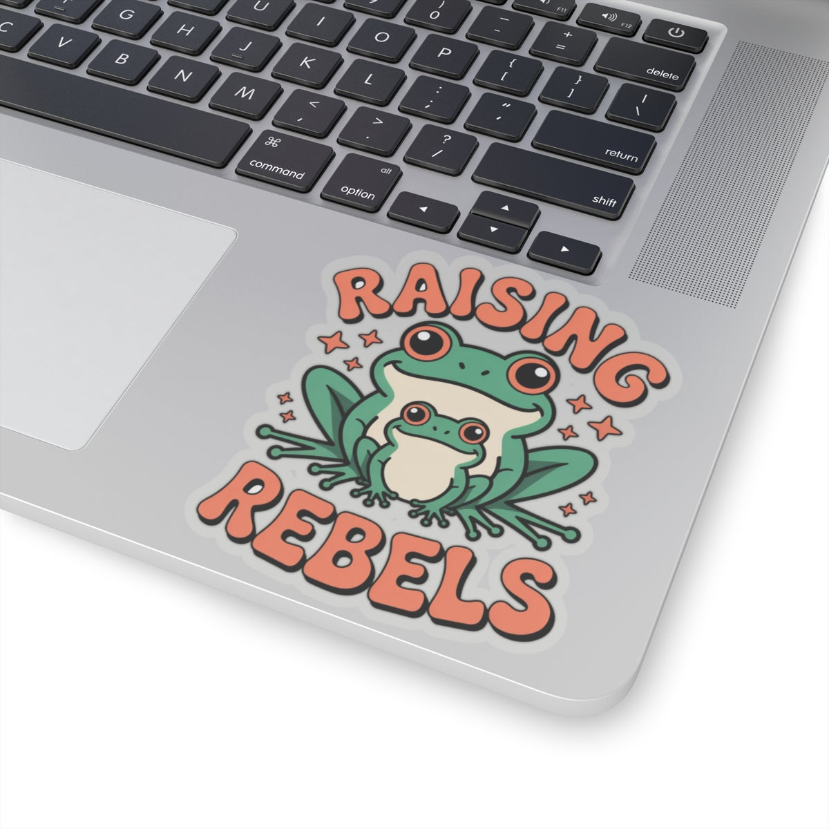 Raising Rebels Frog Vinyl Kiss-Cut Sticker, Feminist Rage Activist Group Favors, Girl Mom Gift, Phone Case Water Bottle Decal