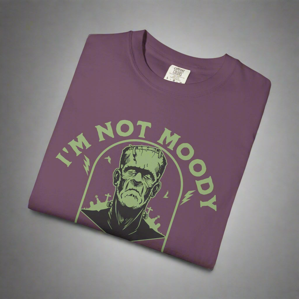 I'm Not Moody, I'm Mourning, Frankenstein Graphic Grief T-Shirt