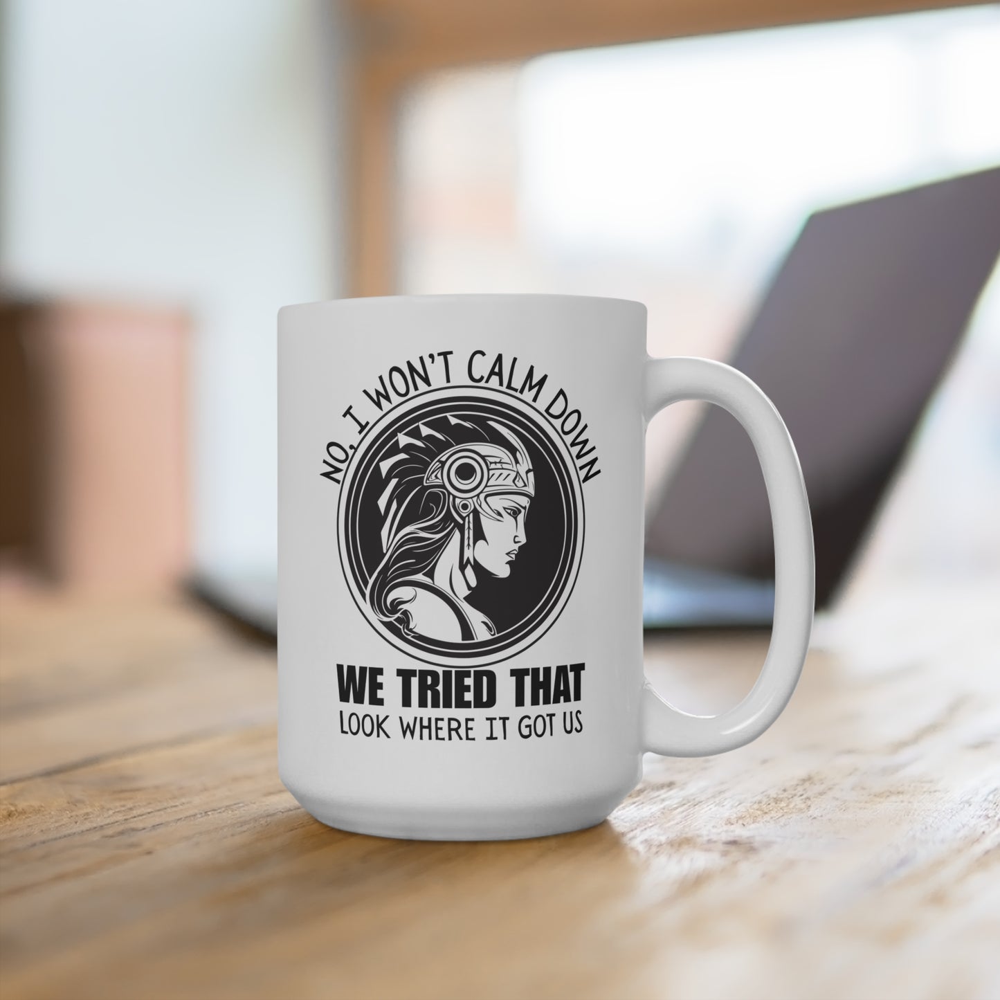 Athena Goddess of War Feminist Political Mug