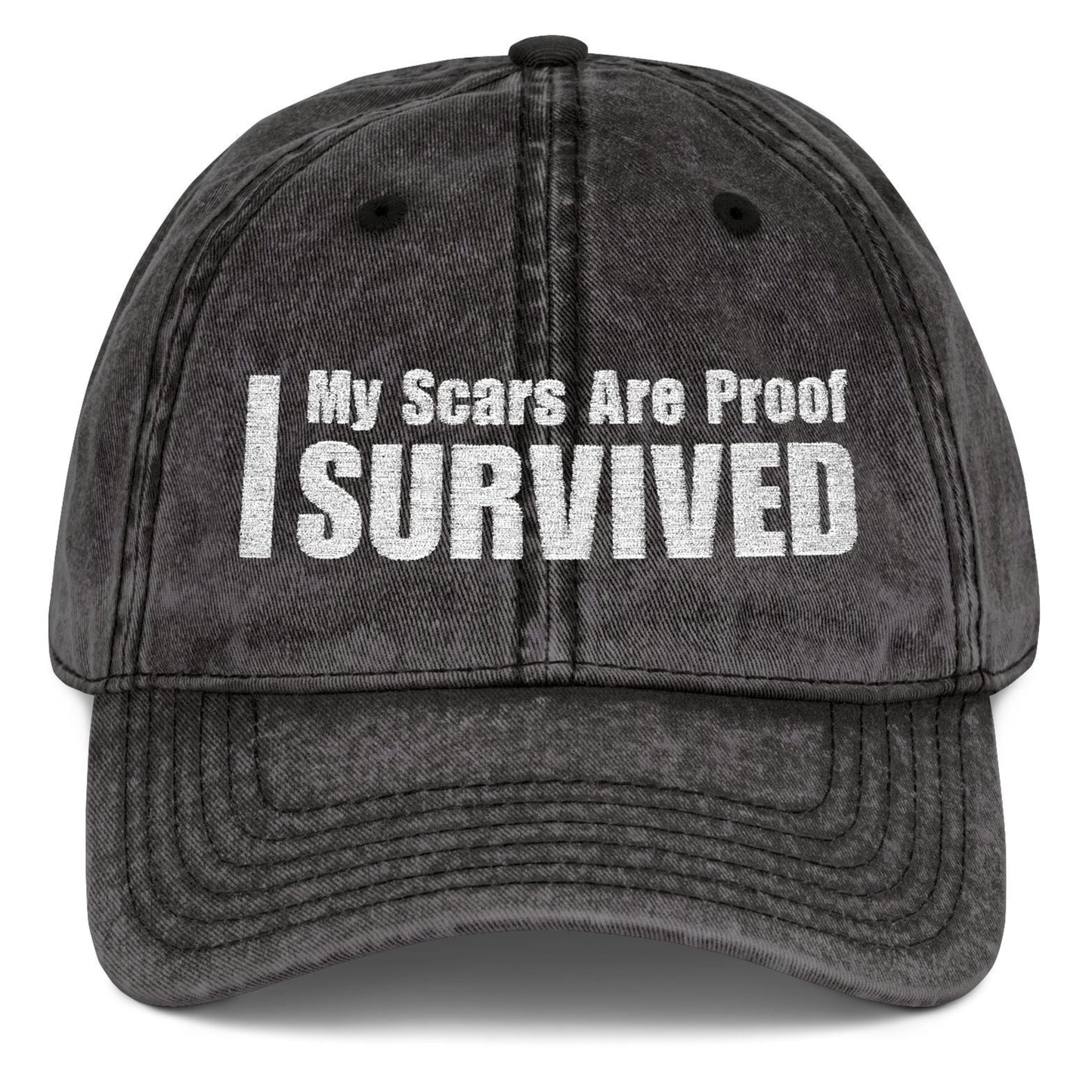 My Scars Are Proof I Survived Custom Survivor Vintage Embroidered Baseball Cap
