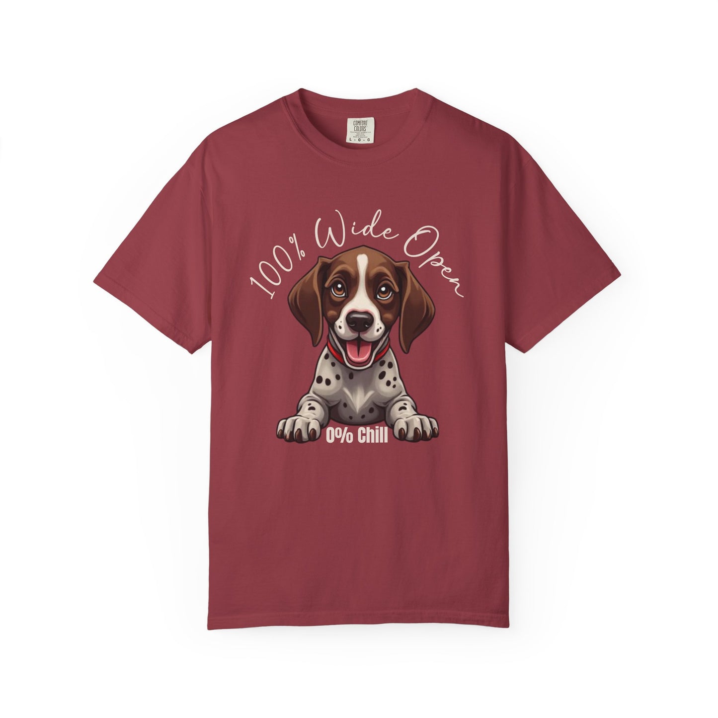 Funny GSP T-Shirt 100% Wide Open Puppy German Shorthaired Pointer Lover Gift