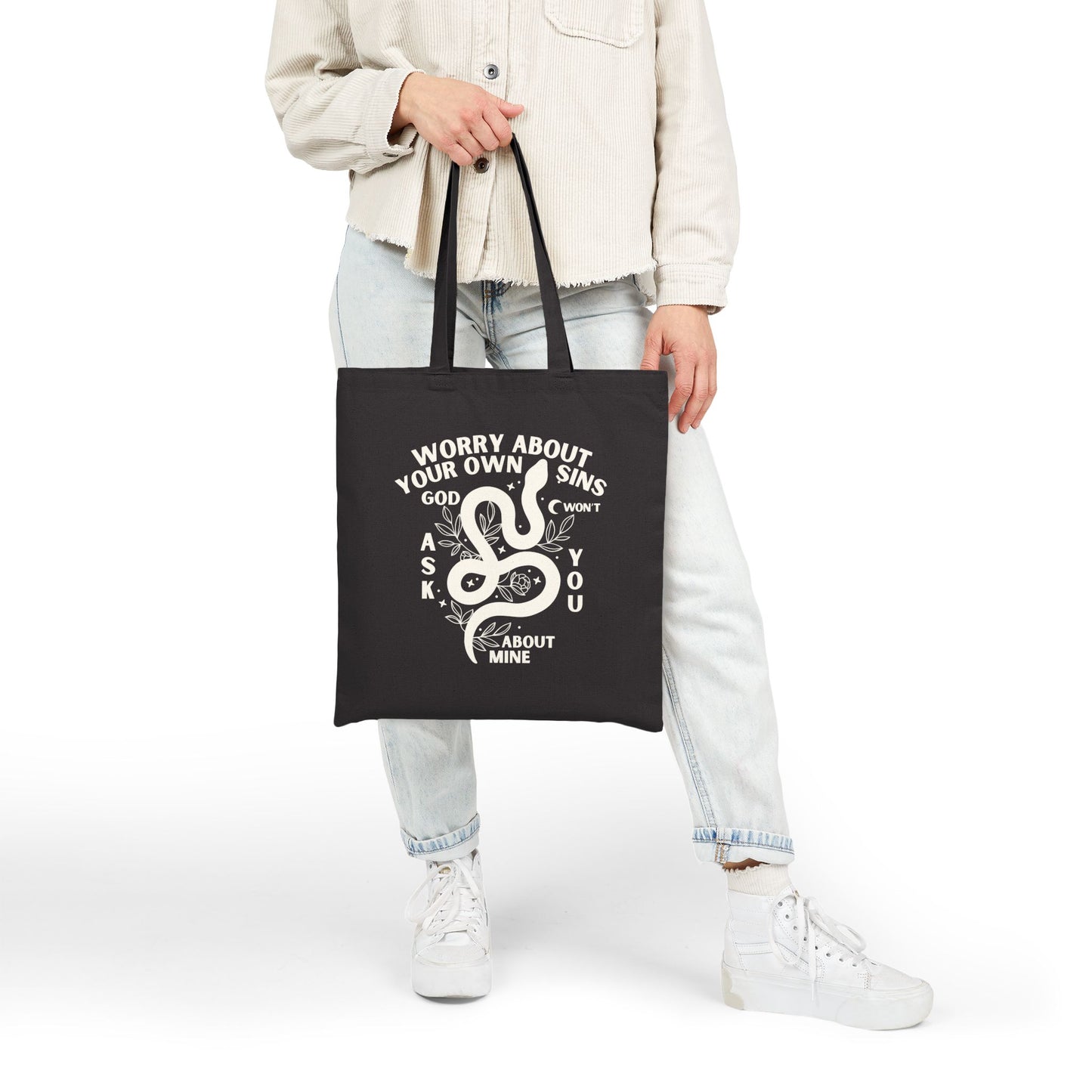 Worry About Your Own Sins Cotton Canvas Bag