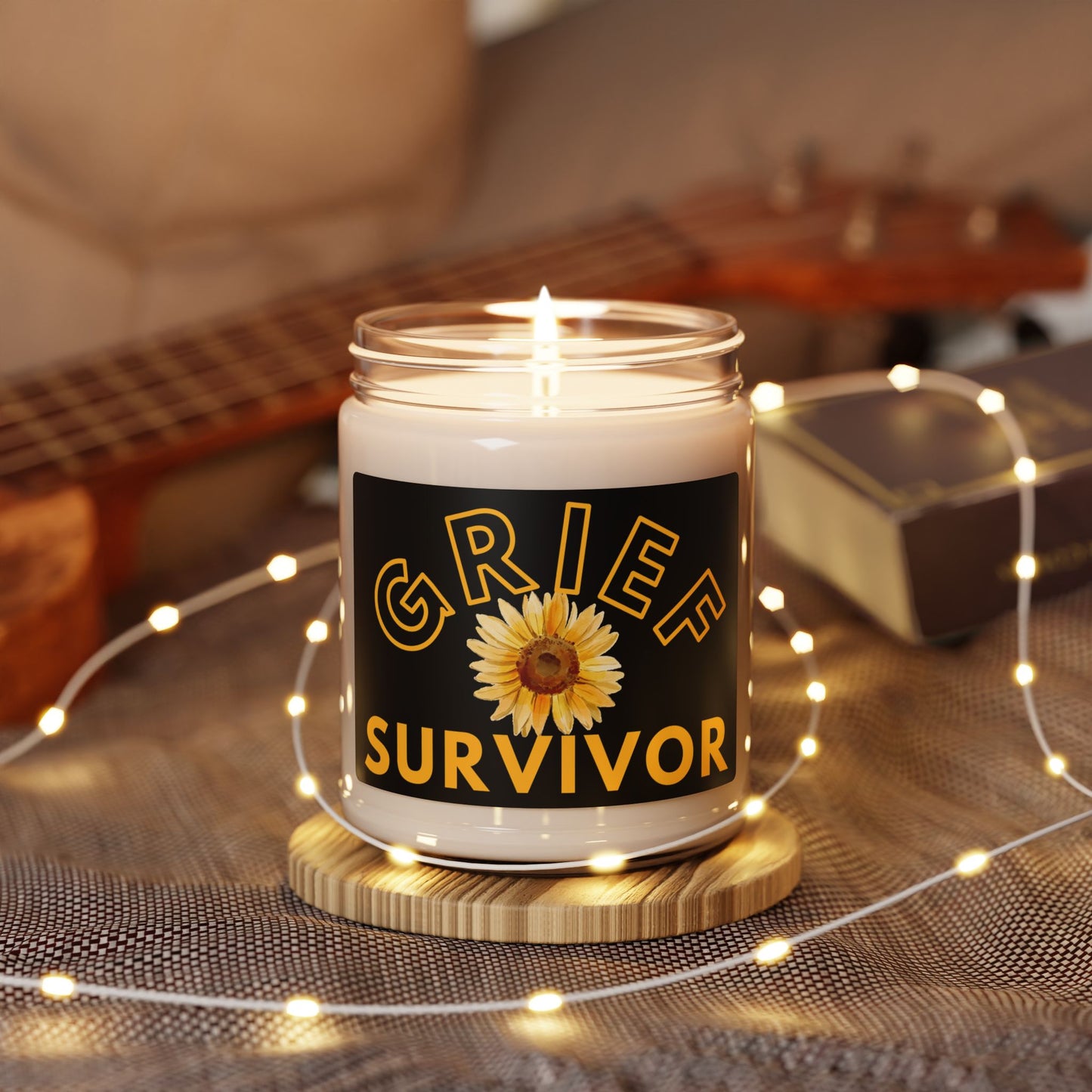 Sunflower Grief Survivor 9 oz Scented Soy Candle