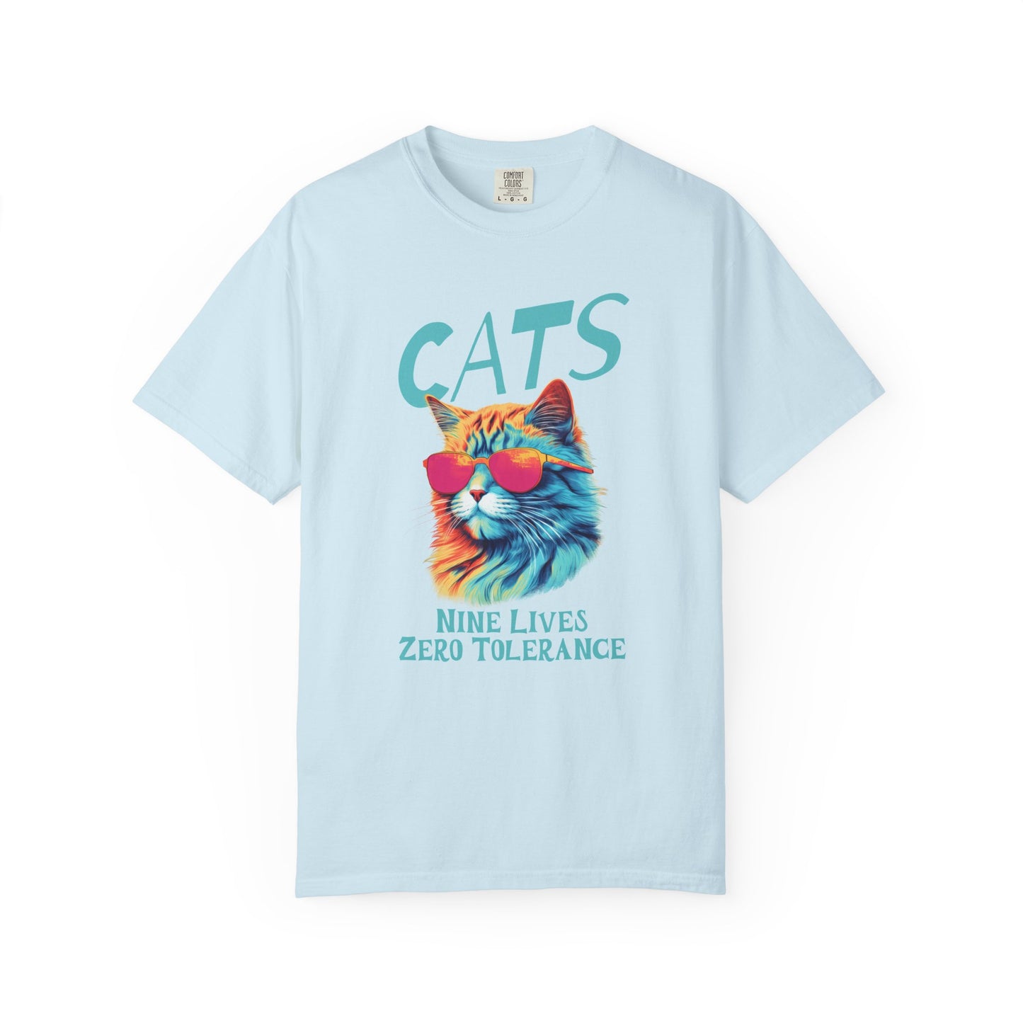 Cats Nine Lives Zero Tolerance Colorful T-Shirt