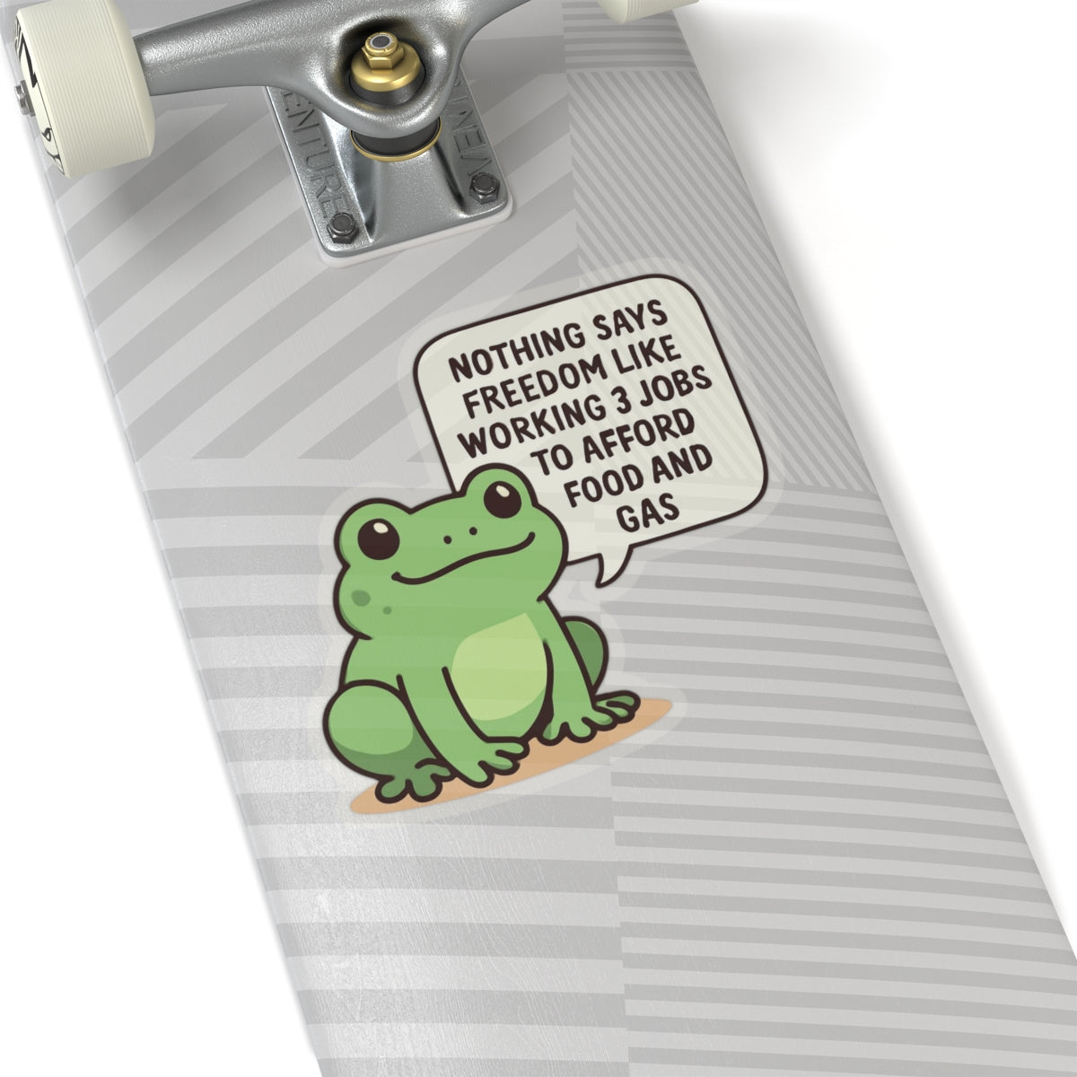 Funny Cute Frog Inflation Sticker, Sarcastic Anti Trump Quote Decal, Water Bottle Phone Case School Meme Protest Political Group Favor Gift