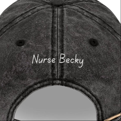 "Suture Self" — Personalized Medical Staff Vintage Cap, Name on the Back