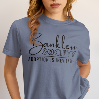 Bankless Society, Adoption is Inevitable Script Crypto T-Shirt