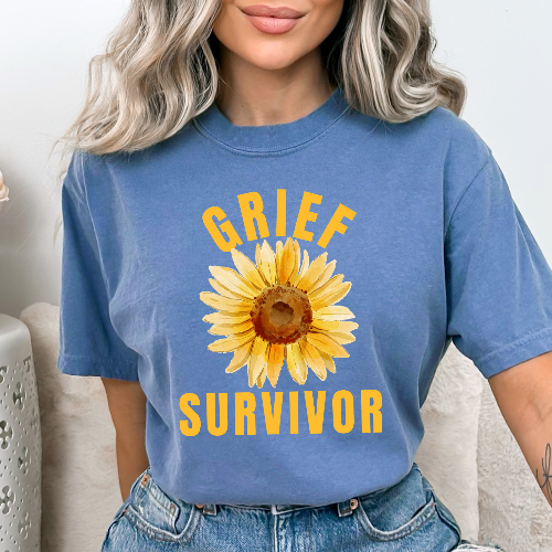 Sunflower Grief Survivor Comfort Colors T-Shirt