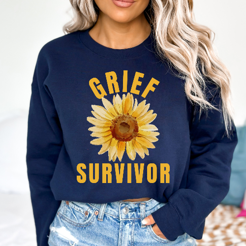 Sunflower Grief Survivor Crewneck Sweatshirt