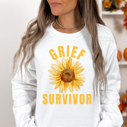 Sunflower Grief Survivor Crewneck Sweatshirt