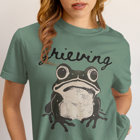 Grieving Frog Sympathy Gift Dark Humor Grief T-Shirt